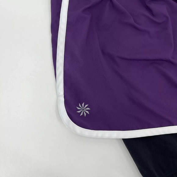Athleta Active Shorts Women's Size‎ S Purple Zip Pocket Lined Gym Yoga - Picture 4 of 9